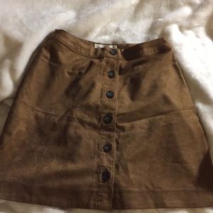 Suede Camel Color Skirt